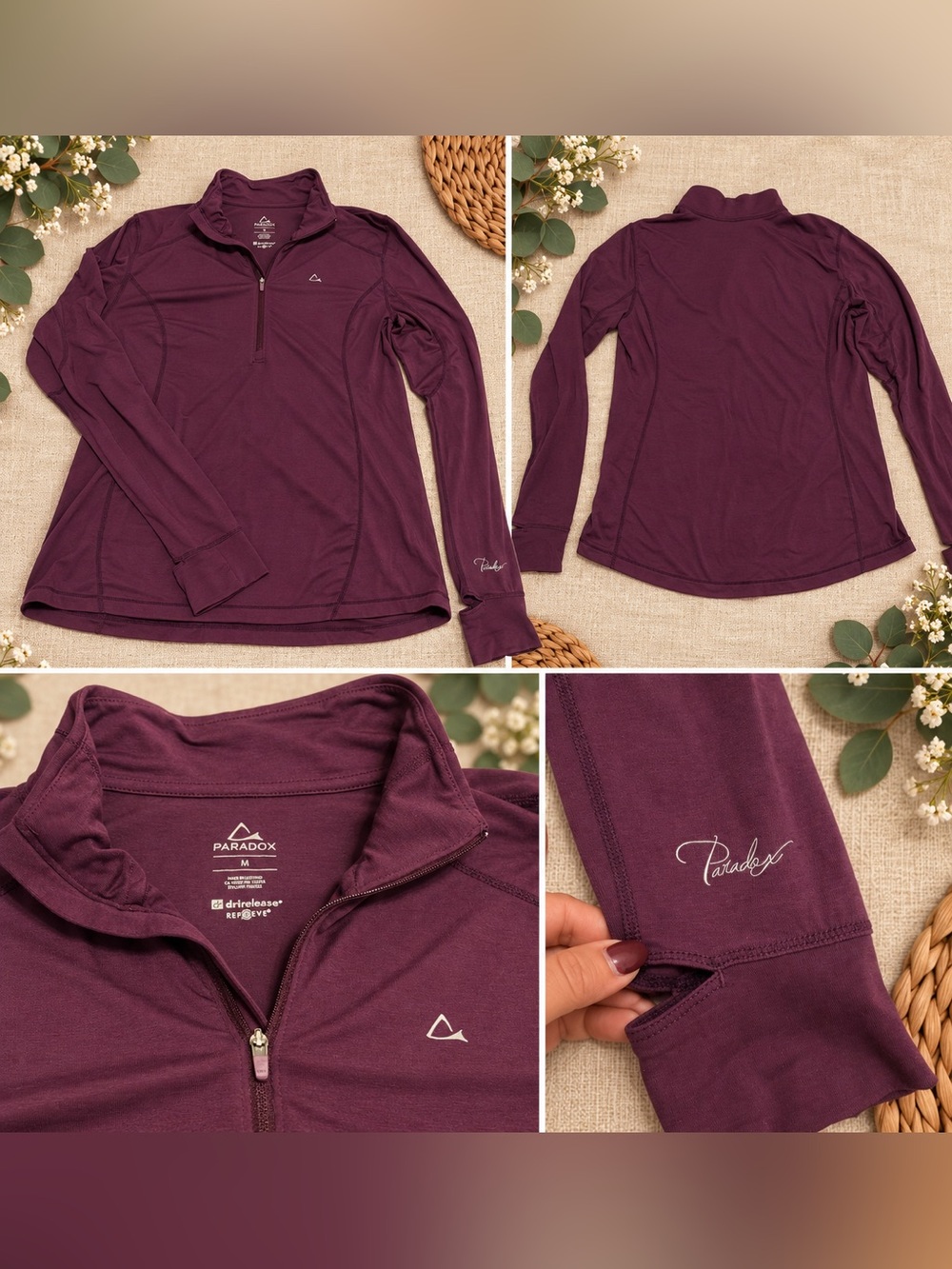 Paradox Women's Plum Quarter-Zip Athletic Pullover